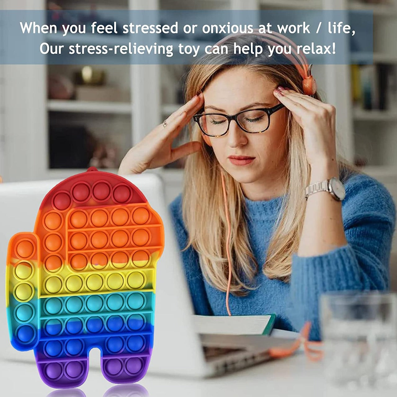 Among Us themed fidget toy for fun and relaxation Among Us themed fidget toy for fun and relaxation